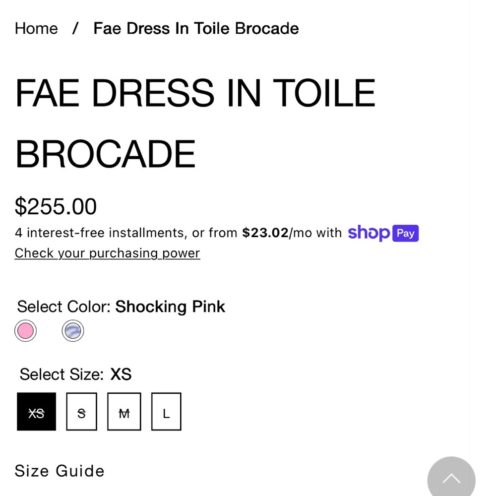 Amanda Uprichard Fae pink toile XS - Picture 2 of 5